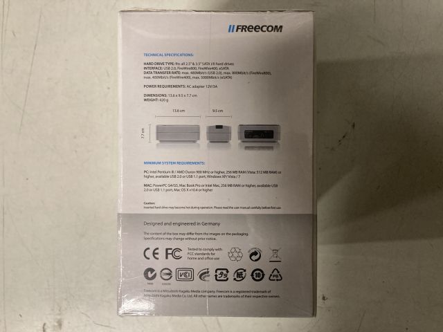 873834-3 Freecom Quattro Hard Drive Dock x 2