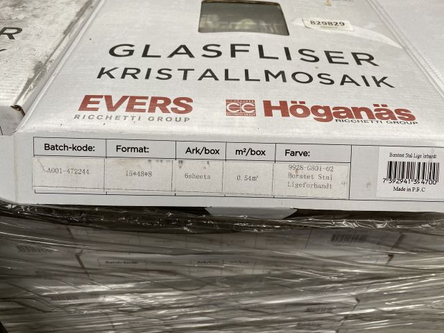 829829-2 Metallmosaik från Höganäs, M15x48x8mm, Tot ca 68m2