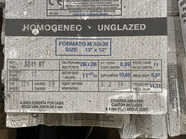 829881-2 Tiles from TopCer, M30x30, Tot about 388m2