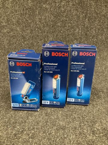 874242-1 3 construction lamps Bosch 12V (Without batteries and charger)