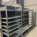 873918-2 Sheet metal shelves, 9 sections and 2 sheet metal cabinets