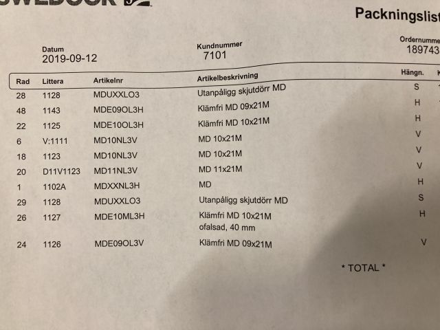 874253-16 Lot with security doors Swedoor MDE10ML