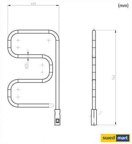 874917-4 Hermod white Towel rail - sw1627/white - Shipping included