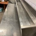 836745-3 Stainless steel bench with gutter and cabinet