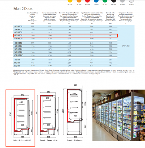 867637-2 Beverage refrigerator, Wica / Arneg, Brioni 2, - (Plug-in) H200, Door 260