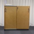 875519-1 2 storage cabinets with sliding doors. EFG.