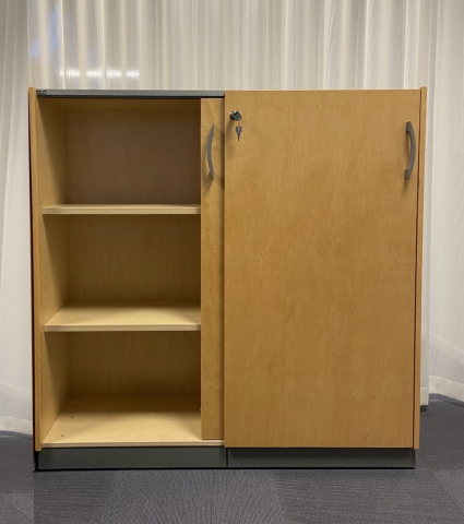 875519-2 2 storage cabinets with sliding doors. EFG.