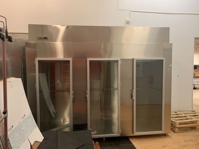 874123-2 Glass refrigerator, 3-doors