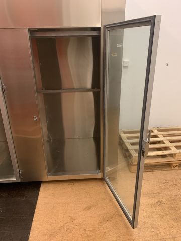 874123-9 Glass refrigerator, 3-doors