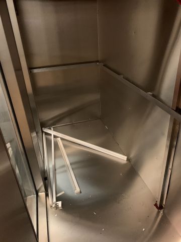 874123-10 Glass refrigerator, 3-doors