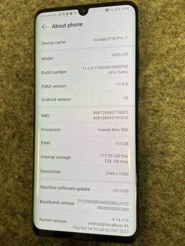 865719-6 Huawei P30 Pro 128 GB