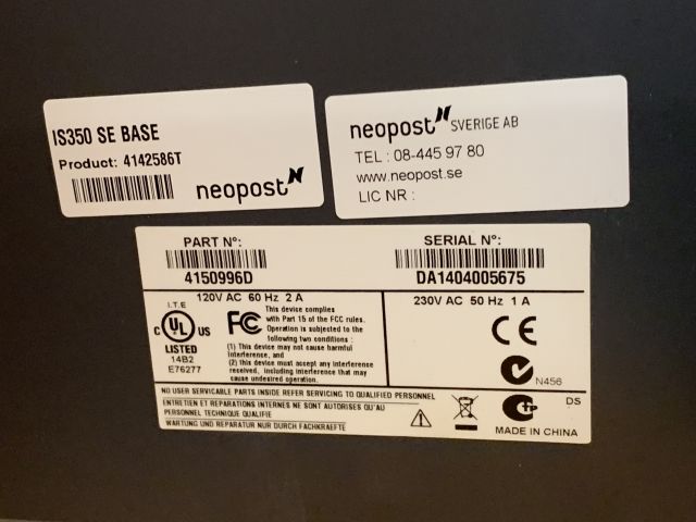 866663-14 Franking machine + envelope machine Neopost