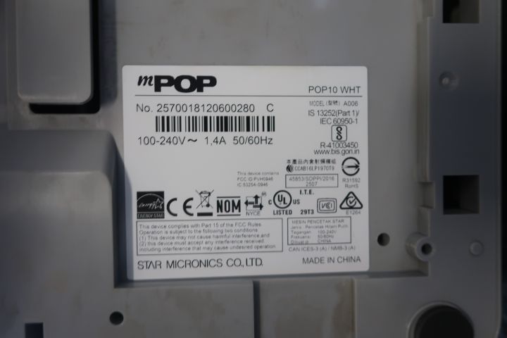 794986-7 MPOP cash drawer with receipt printer and iZettle