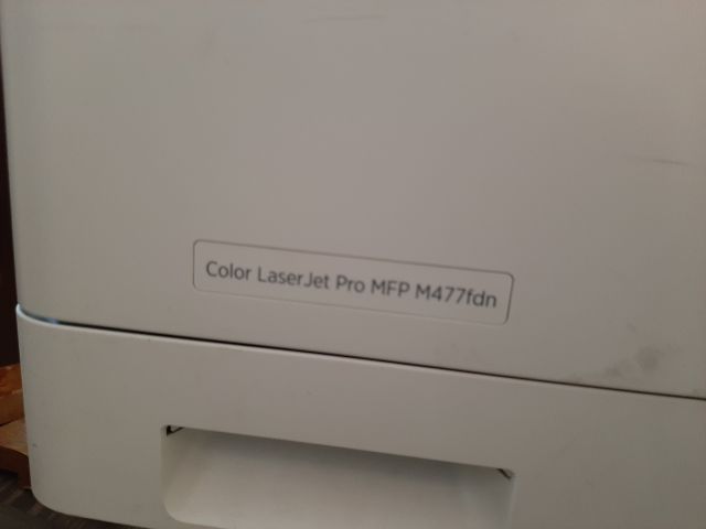 805010-3 Printer, HP, Color Laser Jet Pro MFP M477fdn and toner and paper