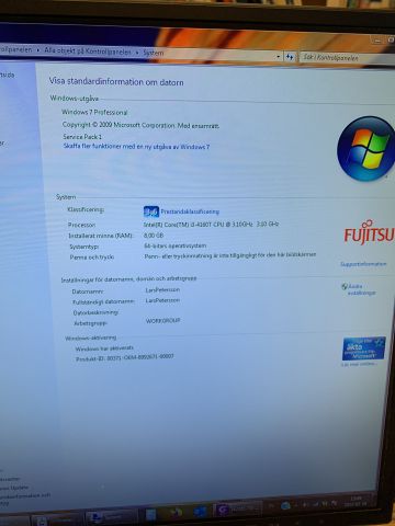 876411-8 Fujitsu Minipc, skrivare, skärm