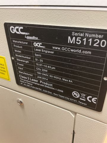 836781-10 Laser engraving machine GCC Laser pro
