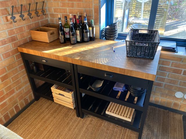 865768-6 Dining table incl. 4 chairs, 2 kitchen islands, Ikea