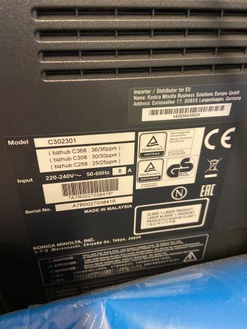 865789-6 Multifunction Printer - Konica Minolta - Bizhub C258