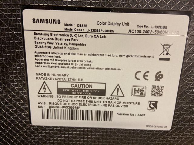 865795-3 TV Samsung DB32E