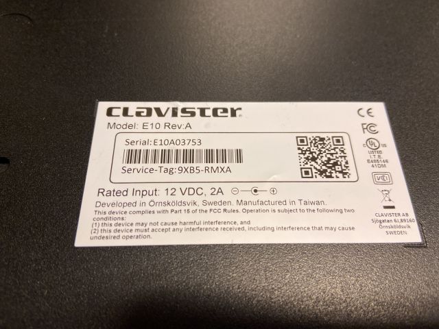 865796-4 Firewall Clavister E10