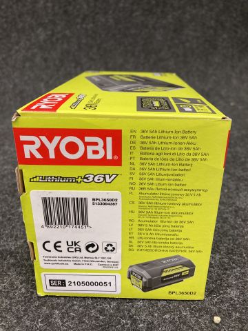877886-3 Battery Ryobi BPL3640D2 36V