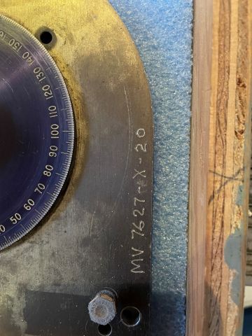 872784-6 Protractor assembly control column