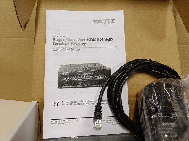 754316-2 Ny Patton SmartNode DTA VoiP ISDN  adapter