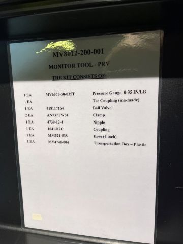 872819-6 Monitor tool - PRV