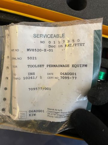 877088-5 Toolset permaswage equipment