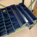 826297-6 Sheet metal shelf with drawer system