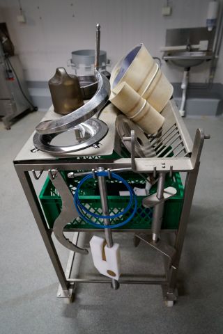 833633-21 Sausage stuffing / mincer - VEMAG HP12E / portioner MMP220