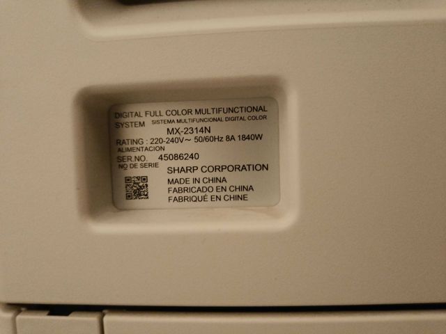 688598-24 Multifunction printer Sharp MX-2314N