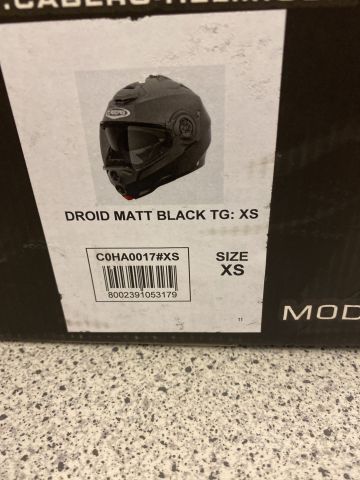 890204-5 Mc helmet. Caberg Droid matt black size xs. New