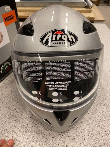 890206-3 Mc helmet. Airoh sv55-s argento metall. Size xs. New .FREE SHIPPING, Low reservation prices