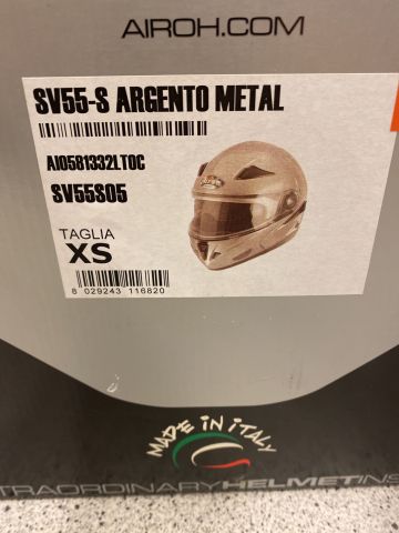 890206-4 Mc helmet. Airoh sv55-s argento metall. Size xs. New .FREE SHIPPING, Low reservation prices