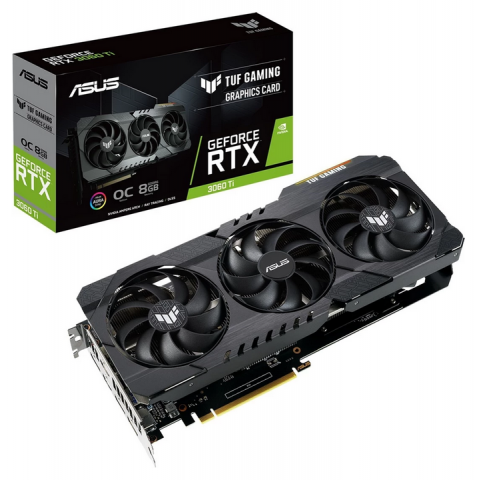 889965-1 Graphics Card ASUS Geforce RTX 3060 Ti TUF Gaming OC V2 (LHR) 8GB