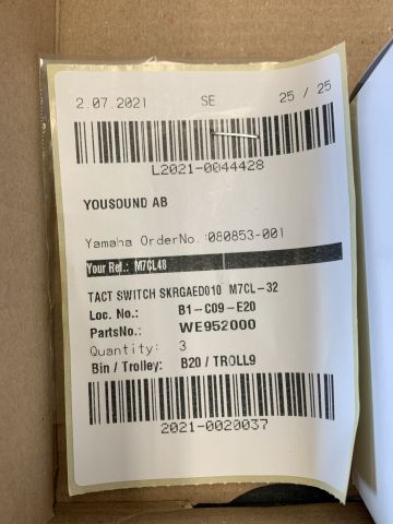 866609-14 Digital mixer YAMAHA - M7CL48