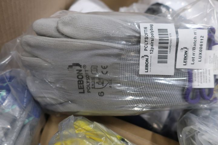 890110-4 Lot with work gloves HyFlex, Guide and Ansell etc.