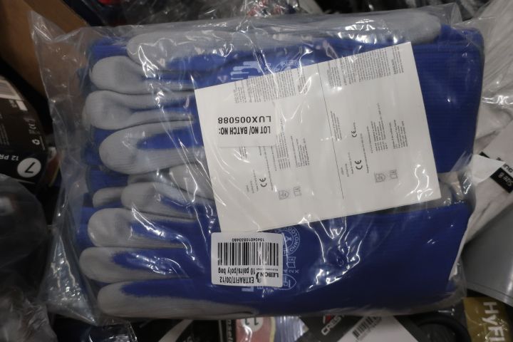 890110-12 Lot with work gloves HyFlex, Guide and Ansell etc.