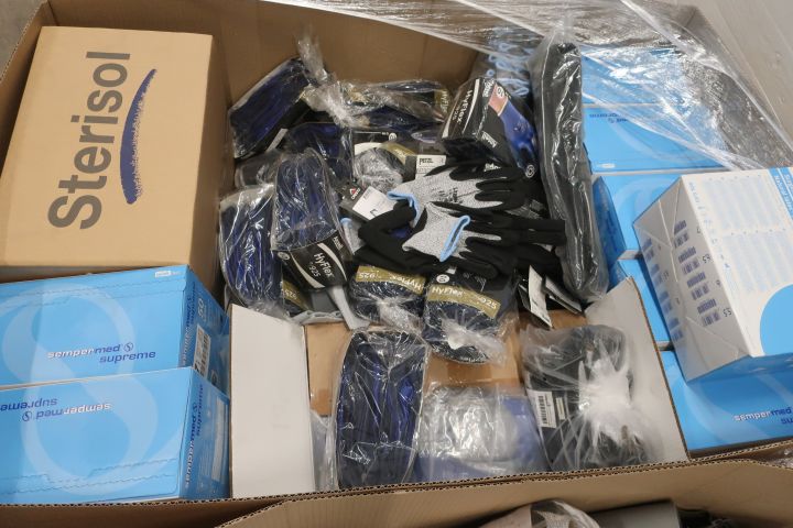 890110-14 Lot with work gloves HyFlex, Guide and Ansell etc.