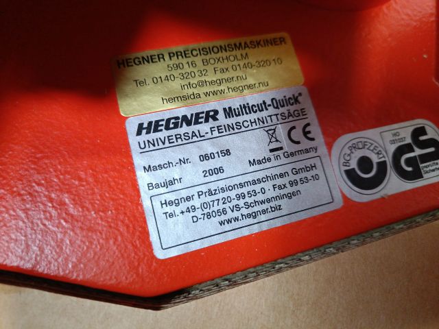 874546-4 Universal saw - Hegner Multicut-Quick