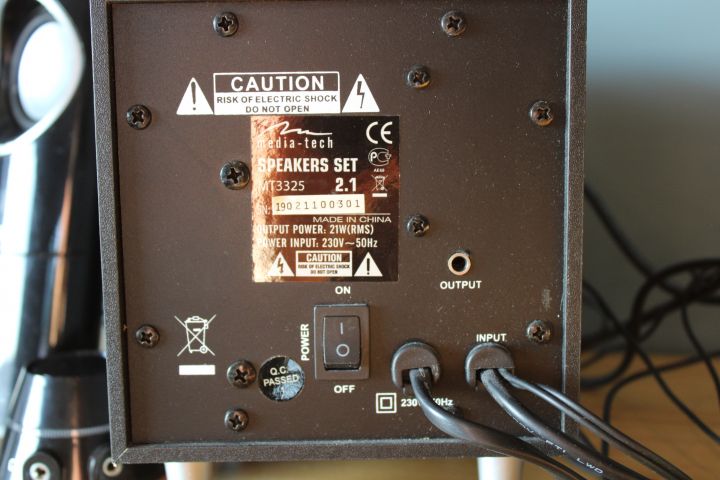 795077-5 Media-Tech MT3325 Speaker 2.1 Subwoofer +2