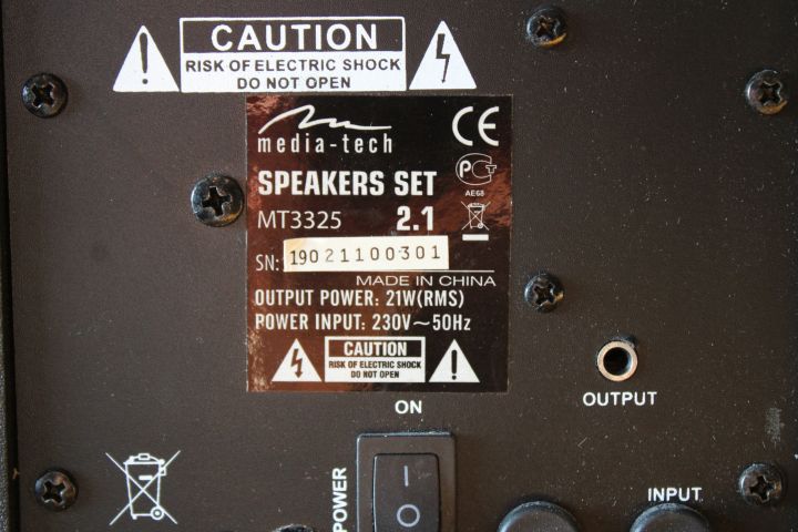 795077-6 Media-Tech MT3325 Speaker 2.1 Subwoofer +2