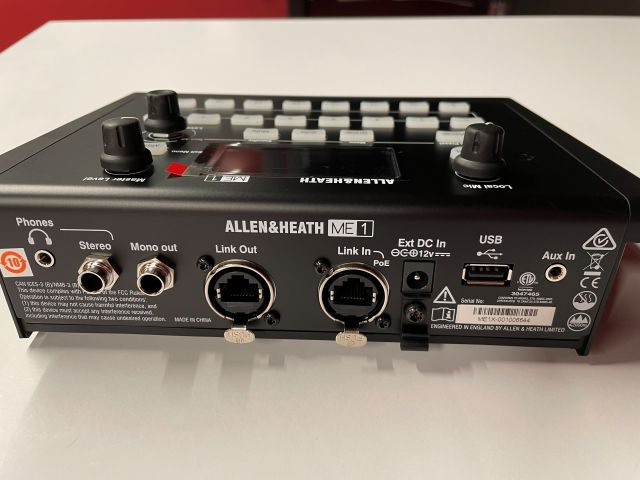 891953-2 Studio listening mixer. Allen & Heath ME1. (NEW)