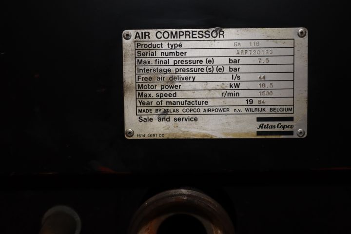 893276-8 Atlas Copco GA 118 Compressor