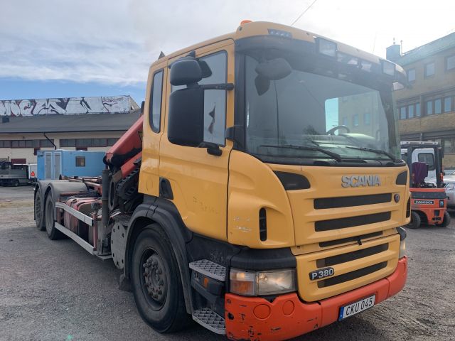 892492-8 Load changer with crane Scania P380LB 6X2 * 4 HNA (374 hp, 324181 km) -2011