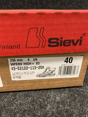 893627-2 Sievi ViperX High + safety boots S3, Black / Green, Size 40