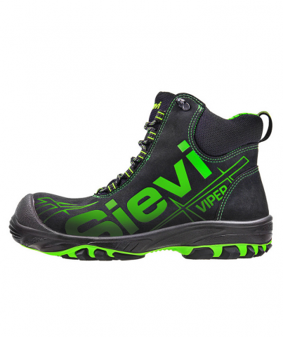 893627-1 Sievi ViperX High + safety boots S3, Black / Green, Size 40