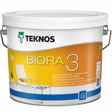 894035-1 Primer & Roof paint, Biora 3, white, 2x9 liters