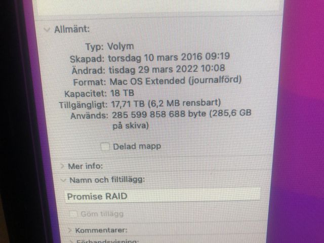 893724-6 1 pcs Hard drive Promise Pegasus2 R8 18TB